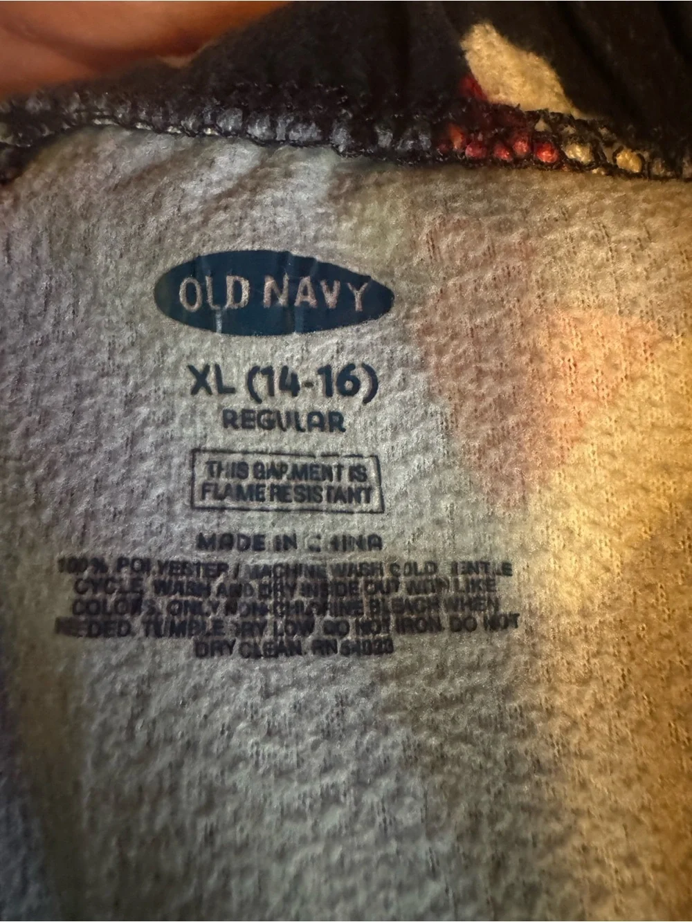 Old Navy Navy and Red Santa Print Kids Pajama Set